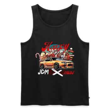 Jdm édition de Noël / Tuning Mechanic Costume - Débardeur bio Premium Homme - noir - Devant - Michal (187cm)