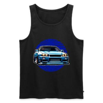 Jdm / Tuning / Turbocharger / Rims / Chiptuning - Men's Premium Organic Tank Top - black - Front - AI Model Male 178 light (178cm)