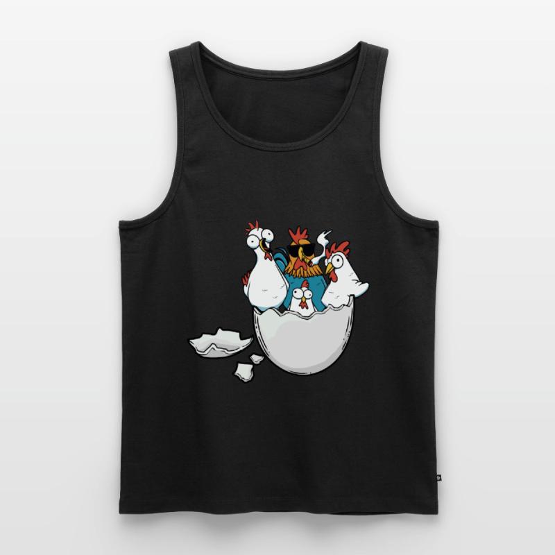 Eggshell Chickens Easter Eggs Poultry Poultry Men's Premium Organic Tank Top