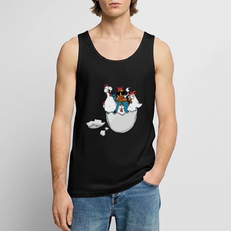 Eggshell Chickens Easter Eggs Poultry Poultry Men's Premium Organic Tank Top