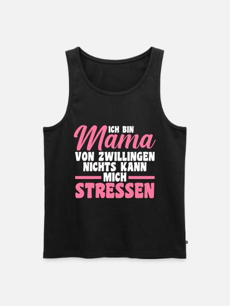 Mutter Zwillinge Zwillings Mama - Männer Premium Bio Tank Top - Schwarz