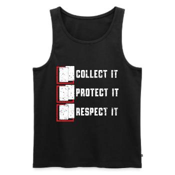 Sammle sie - Beschütze sie - Respektiere sie TCG - Männer Premium Bio Tank Top - Schwarz - Vorne - Michal (187cm)