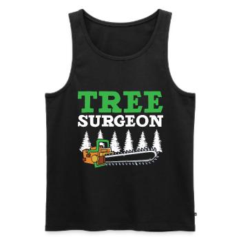 Baumchirurg Holzarbeiter Baumpfleger Arboriculture - Männer Premium Bio Tank Top - Schwarz - Vorne - AI Model Male 178 light (178cm)