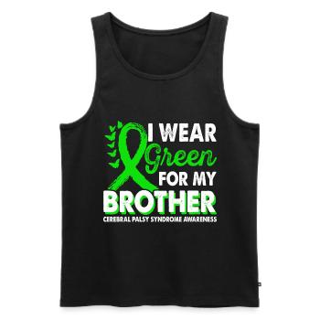 Wear green for awareness of the - Men's Premium Organic Tank Top - black - Front - Michal (187cm)