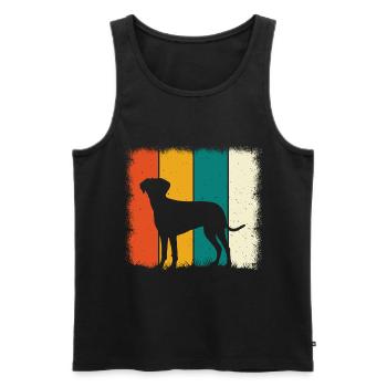 Labrador Retro - Men's Premium Organic Tank Top - black - Front - Michal (187cm)