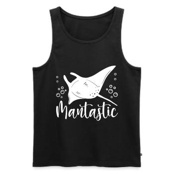 Manta Ray Mantastic Manta Rays Lover Stingray - Männer Premium Bio Tank Top - Schwarz - Vorne - Michal (187cm)