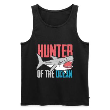 Requin - cadeau de océan de chemise de vacances de plage - Débardeur bio Premium Homme - noir - Devant - AI Model Male 178 light (178cm)