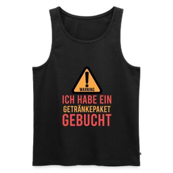 Bier – Shirt Partyurlaub Männerabend Geschenk - Männer Premium Bio Tank Top - Schwarz - Vorne - Michal (187cm)