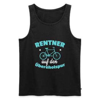 Fahrrad – Shirt Radsport Radeln Geschenk - Männer Premium Bio Tank Top - Schwarz - Vorne - Michal (187cm)