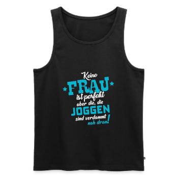 Joggen – Shirt Lieblingssport Joggerin Geschenk - Männer Premium Bio Tank Top - Schwarz - Vorne - Michal (187cm)