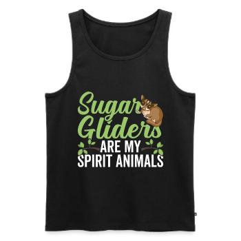 Sugar Gliders Spirit Animals Sugar Glider Owners - Men's Premium Organic Tank Top - black - Front - Michal (187cm)