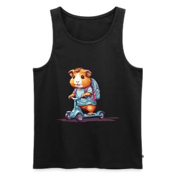Erster Schultag Meerschweinchen Abenteuer - Männer Premium Bio Tank Top - Schwarz - Vorne - Michal (187cm)