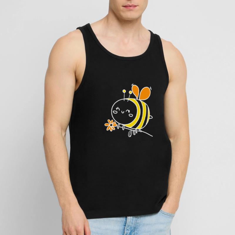 Bee with flower Men's Premium Organic Tank Top