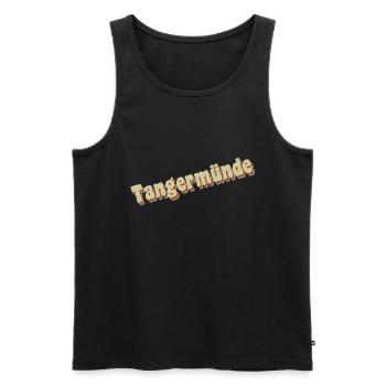 Tangermünde - Männer Premium Bio Tank Top - Schwarz - Vorne - Michal (187cm)