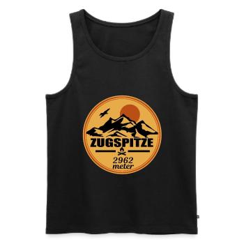 Zugspitze Bayern Alpen - Männer Premium Bio Tank Top - Schwarz - Vorne - Michal (187cm)