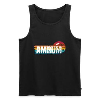 Insel Amrum Nordsee - Männer Premium Bio Tank Top - Schwarz - Vorne - Michal (187cm)