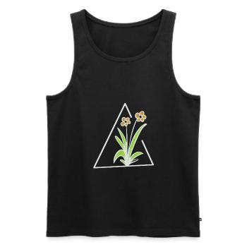 flower triangle - Men's Premium Organic Tank Top - black - Front - Michal (187cm)