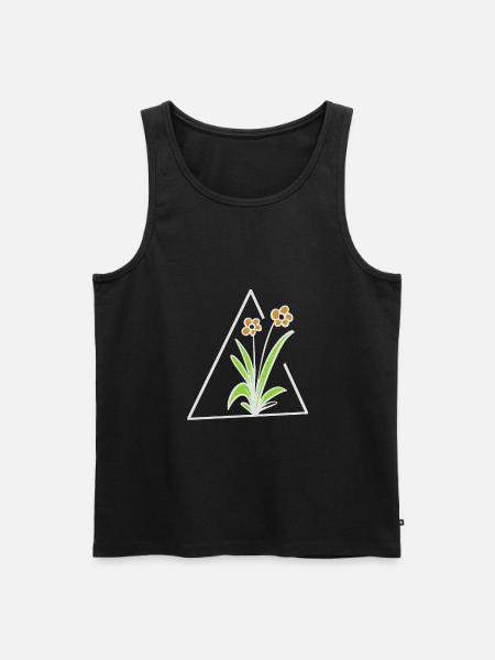 flower triangle - Men's Premium Organic Tank Top - black