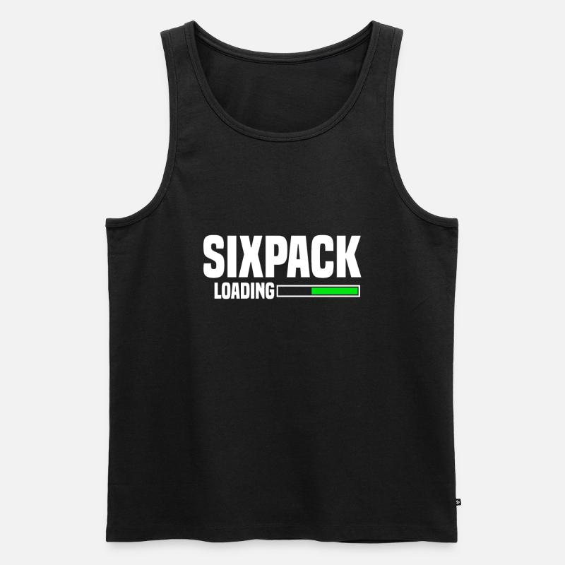 sixpack loading - Men's Premium Organic Tank Top - black