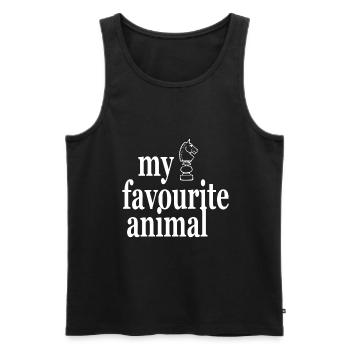my favourite animal - Männer Premium Bio Tank Top - Schwarz - Vorne - AI Model Male 178 light (178cm)