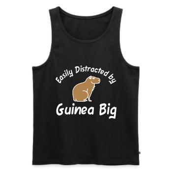 Facilement distrait par Guinea Big Capybara - Débardeur bio Premium Homme - noir - Devant - Michal (187cm)