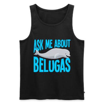 Beluga Whale Beluga Whale Whale Watching Dolphin Dolphin - Men's Premium Organic Tank Top - black - Front - AI Model Male 178 light (178cm)