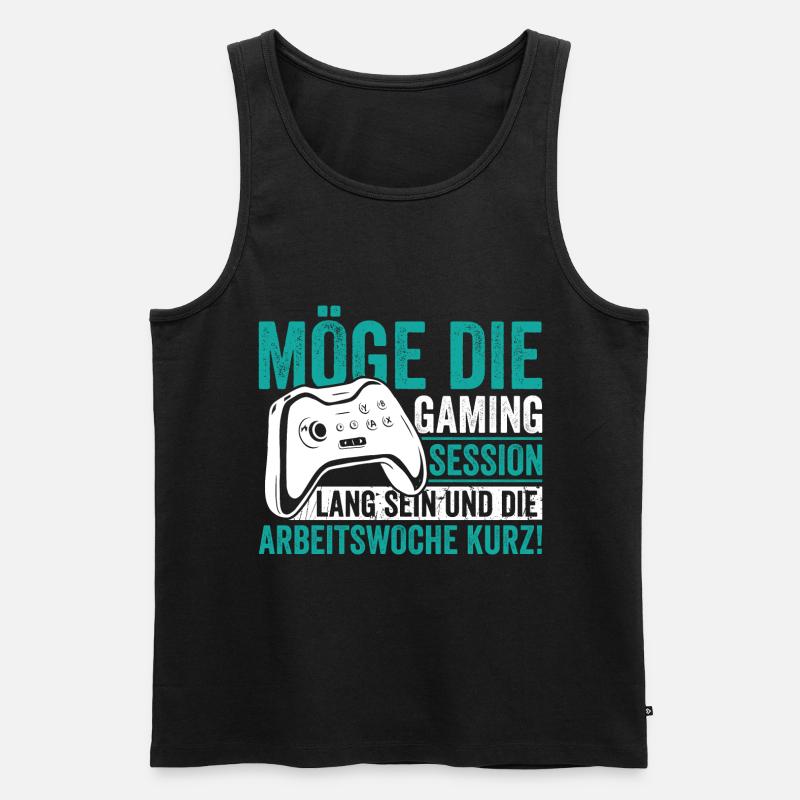 Gaming Session Zocken - Männer Premium Bio Tank Top - Schwarz