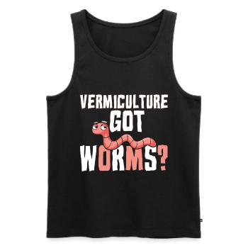 Vermiculture Got Worms - Männer Premium Bio Tank Top - Schwarz - Vorne - Michal (187cm)