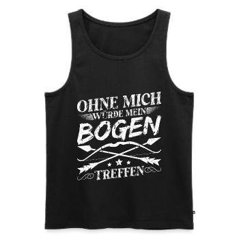 Mein Bogen Bogenschießen Bogenschütze Geschenk - Männer Premium Bio Tank Top - Schwarz - Vorne - AI Model Male 178 light (178cm)