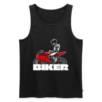 Motorcycle Lifestyle / Motorcycle / Motorcycles biker - Men's Premium Organic Tank Top - black - Front - Michal (187cm)