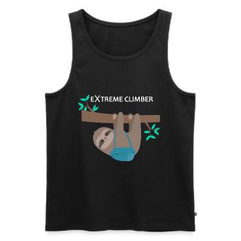 Paresseux extreme climber Grimpeurs extrêmes - Débardeur bio Premium Homme - noir - Devant - AI Model Male 178 light (178cm)