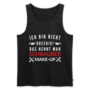 Herren KFZ Mechaniker Schrauber Make-Up Motoröl - Männer Premium Bio Tank Top - Schwarz - Vorne - AI Model Male 178 light (178cm)