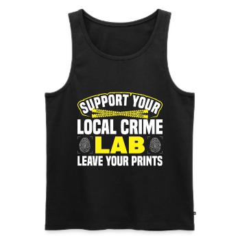 Forensic Scientist Forensic Forensic Science - Men's Premium Organic Tank Top - black - Front - AI Model Male 178 light (178cm)