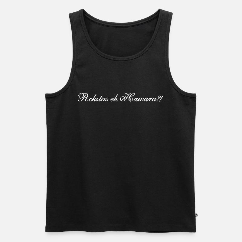 Pockstas eh Hawara - Männer Premium Bio Tank Top - Schwarz