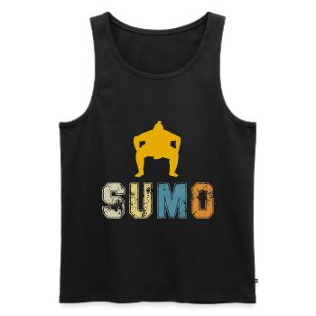 Sumo - Männer Premium Bio Tank Top - Schwarz - Vorne - Michal (187cm)