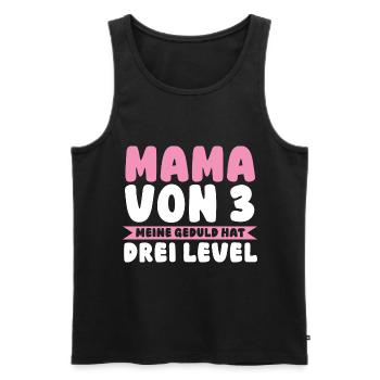 Mama Von 3 Kindern - Männer Premium Bio Tank Top - Schwarz - Vorne - Michal (187cm)