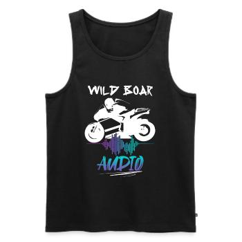 wild boar audio - Débardeur bio Premium Homme - noir - Devant - Michal (187cm)