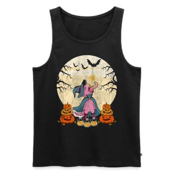 Cute Halloween Axolotl Scary Pumpkins - Männer Premium Bio Tank Top - Schwarz - Vorne - Michal (187cm)