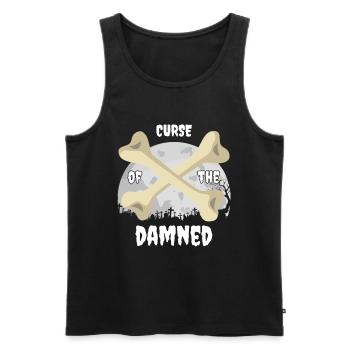 Curse of the Damned - Halloween October 31st - Men's Premium Organic Tank Top - black - Front - AI Model Male 178 light (178cm)