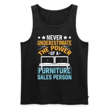 Furniture Sales Person Salesman Saleswoman Job - Männer Premium Bio Tank Top - Schwarz - Vorne - AI Model Male 178 light (178cm)