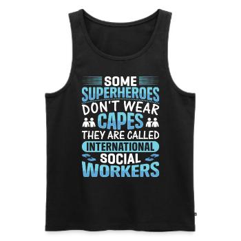 Some Superheroes Don't Wear Capes They Are Called - Men's Premium Organic Tank Top - black - Front - Michal (187cm)