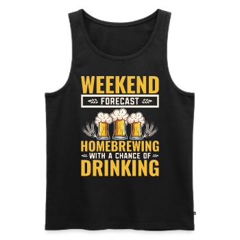 Homebrewing With A Chance Of Drinking Beer Drinker - Men's Premium Organic Tank Top - black - Front - AI Model Male 178 light (178cm)