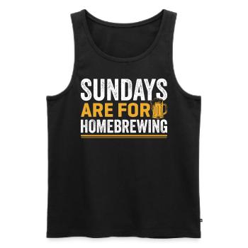 Sundays Are For Homebrewing Beer Brewing Alcoholic - Men's Premium Organic Tank Top - black - Front - AI Model Male 178 light (178cm)