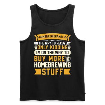Homebrewing Beer Brewing Alcohol Drinker Alcoholic - Men's Premium Organic Tank Top - black - Front - AI Model Male 178 light (178cm)
