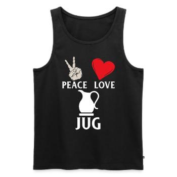 Peace Love Jug Instrument Jug Musique - Débardeur bio Premium Homme - noir - Devant - Michal (187cm)