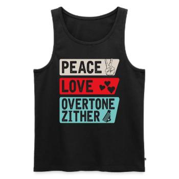 Peace Love Snare Drum Marching Band - Débardeur bio Premium Homme - noir - Devant - Michal (187cm)