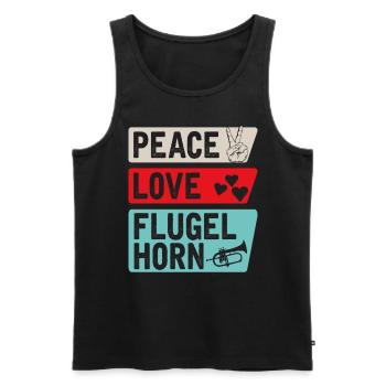 Peace Love Snare Drum Marching Band - Débardeur bio Premium Homme - noir - Devant - Michal (187cm)