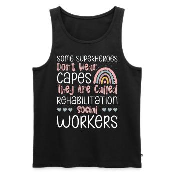 Rehabilitation Social Worker Occupation Job Rehab - Men's Premium Organic Tank Top - black - Front - Michal (187cm)