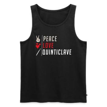 Peace Love Quinticlave Instrument de musique - Débardeur bio Premium Homme - noir - Devant - Michal (187cm)
