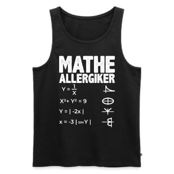 Mathe Allergiker Math design - Männer Premium Bio Tank Top - Schwarz - Vorne - AI Model Male 178 light (178cm)